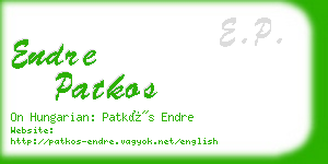 endre patkos business card